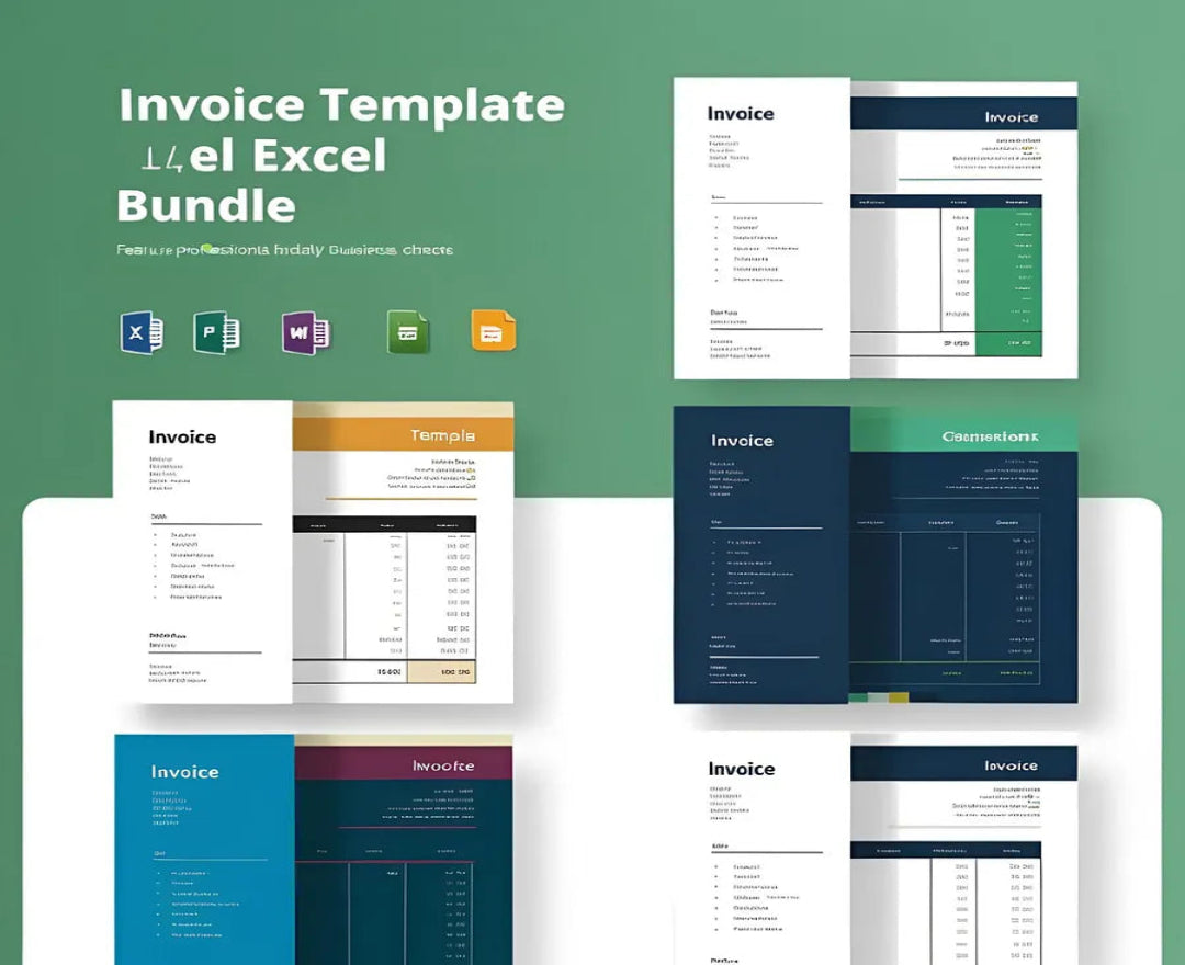 Professional Invoice Excel Template Bundle