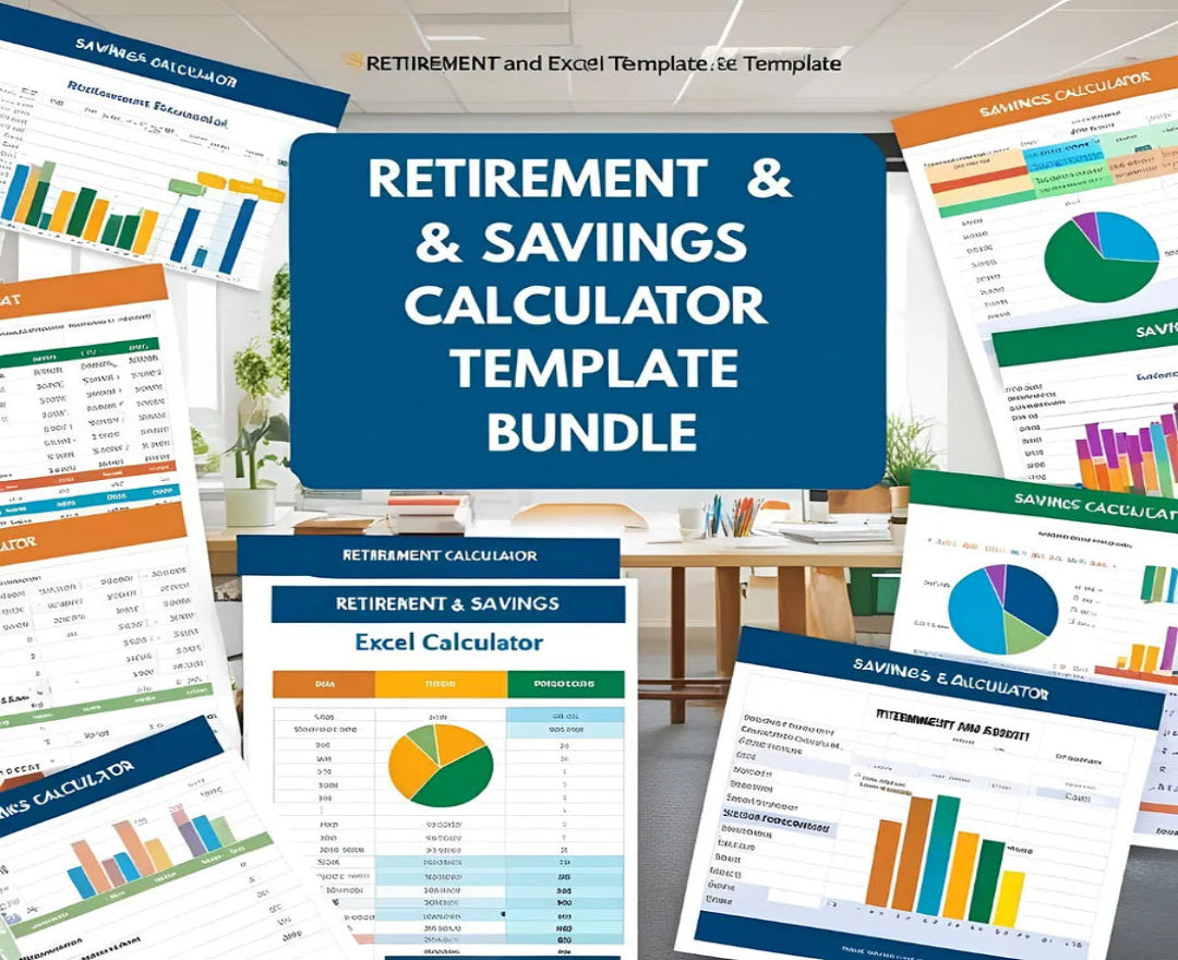 Retirement & Savings Planner Excel Template Bundle