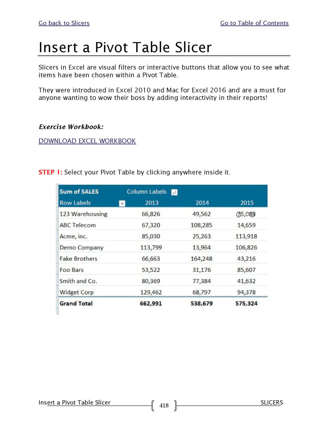 101 Ways To Master Excel Pivot Tables E-Book