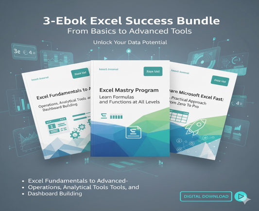 3-Ebook Excel Success Bundle: From Basics to Advanced Tools