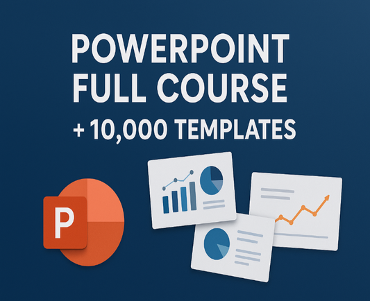PowerPoint Full Course + 10,000+ Premium Templates & Slides Bundle
