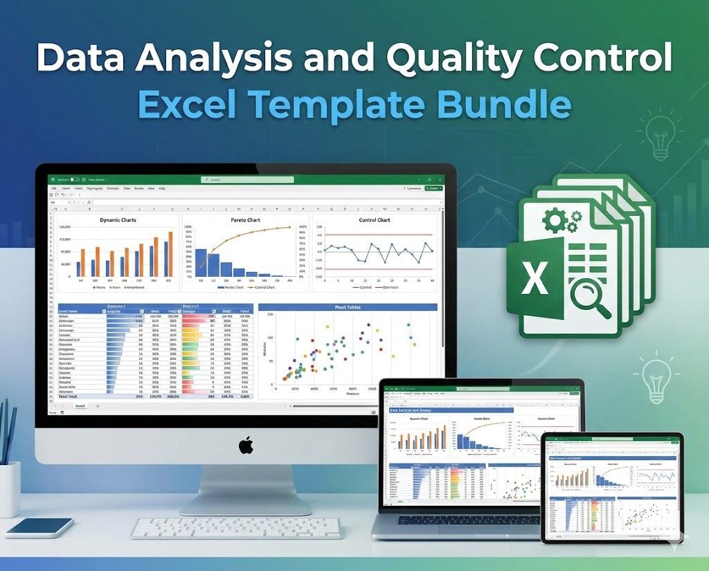 Excel Template Collection for Data Analysis and Quality Control Manage ...