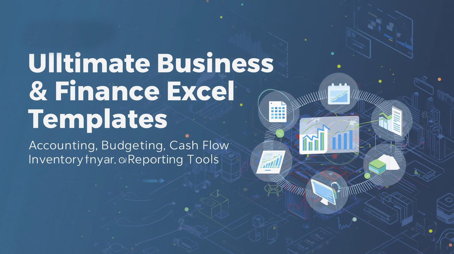 Ultimate Business & Finance Excel Templates Bundle:  Accounting, Budgeting, Cash Flow, Inventory & Reporting Tools