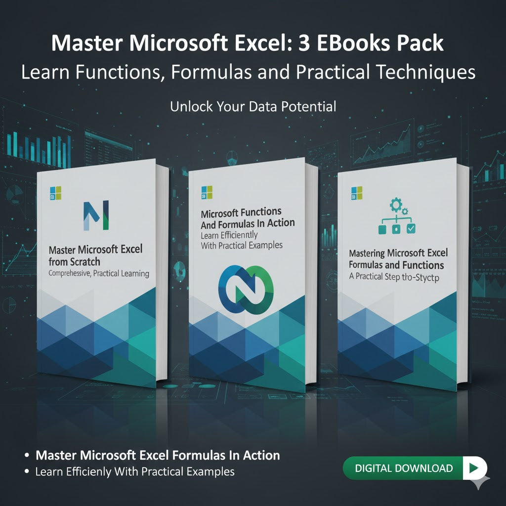 Master Microsoft Excel: 3 eBooks Pack Learn Functions, Formulas and Practical Techniques