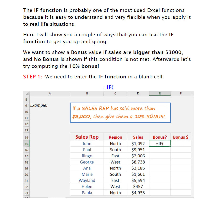 101 Most Popular Excel Formulas E-Book